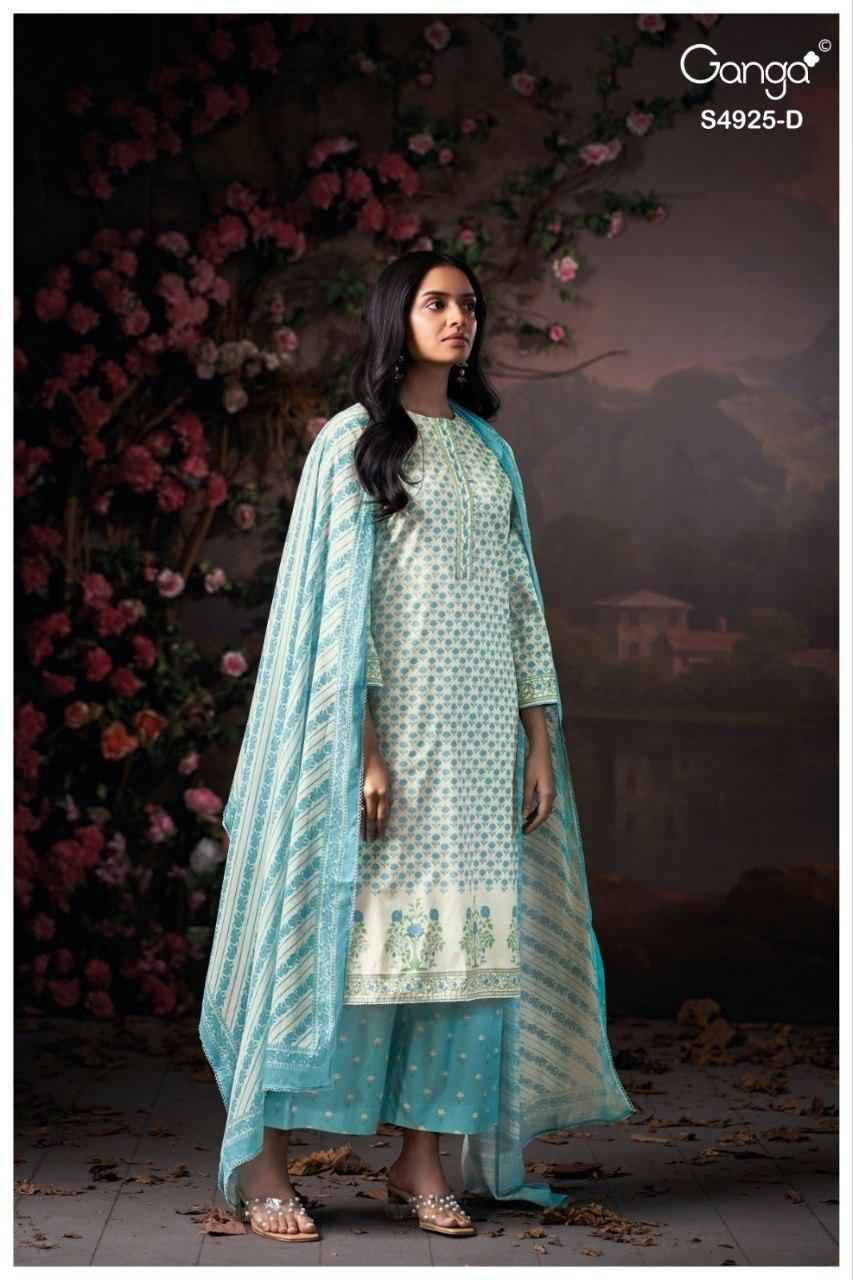 DHRISHA 4925 Series By Ganga Fashion Beautiful Festive Suits Stylish Colorful Fancy Casual Wear & Ethnic Wear PREMIUM COTTON Print Dresses At Wholesale Price